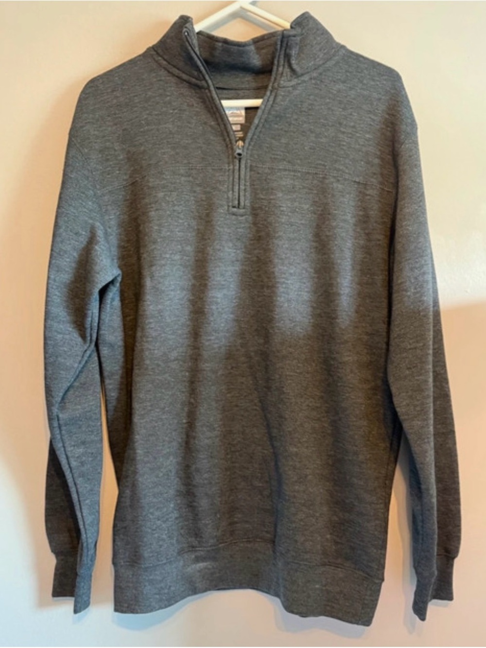 Men's Quarter-Zip Sweater Pullover Size M - Gray